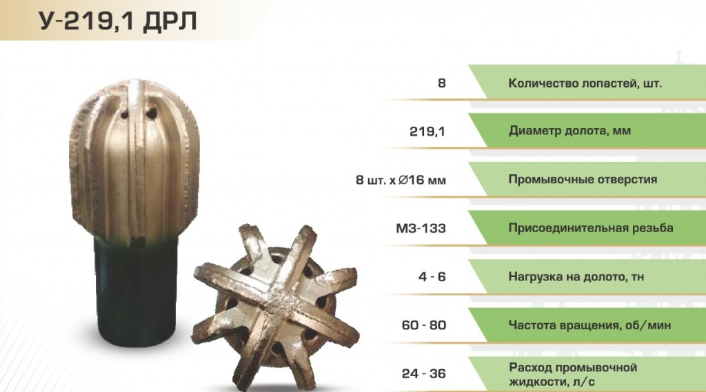 Долото ДРЛ калибрование ствола скважины